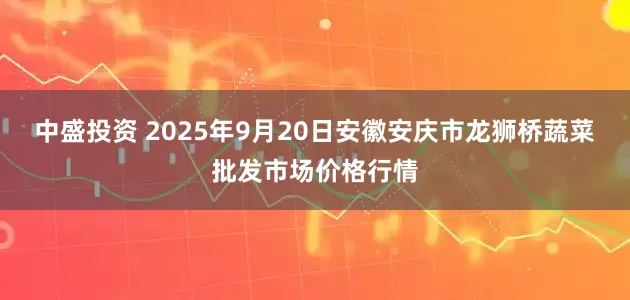 中盛投资 2025年9月20日安徽安庆市龙狮桥蔬菜批发市场价格行情